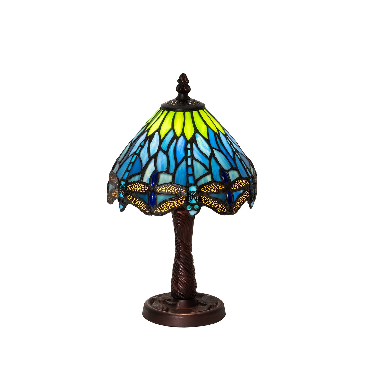 13-inch Tiffany Dragonfly Lamp Hanginghead Blue Accent by Meyda Lighting