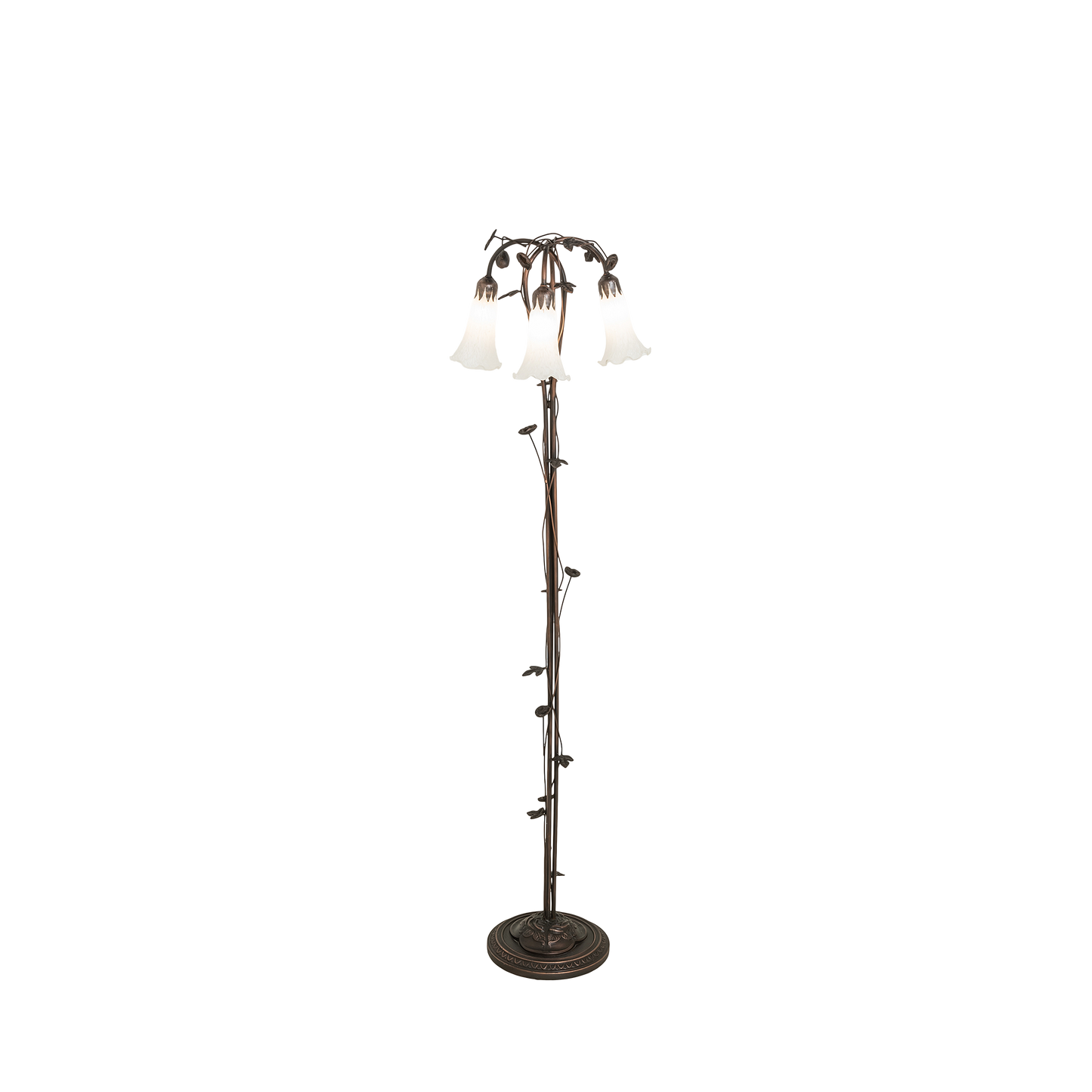 tiffany floor lamp white pond lily