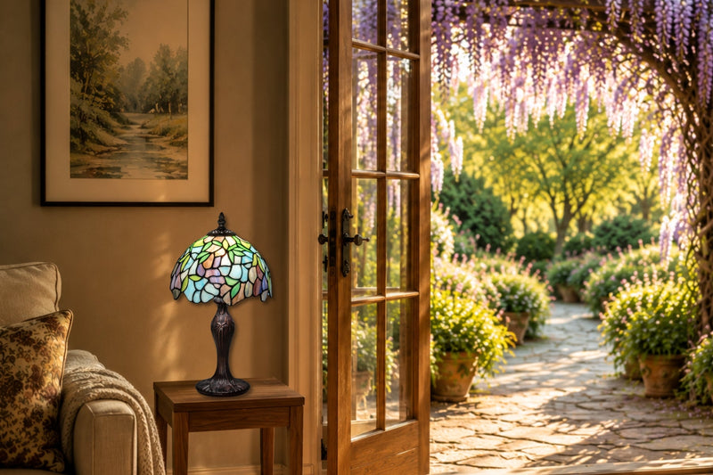 Wisteria Lamp in living room setting