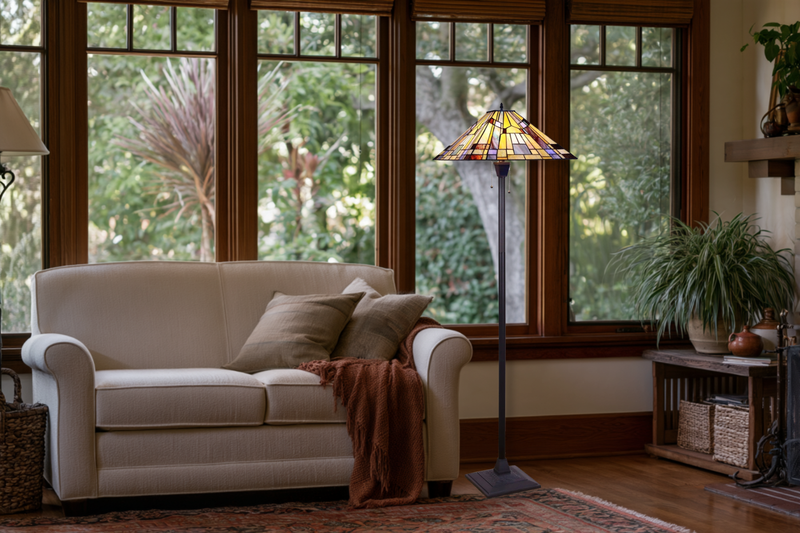Mission Style Lamp in living room setting