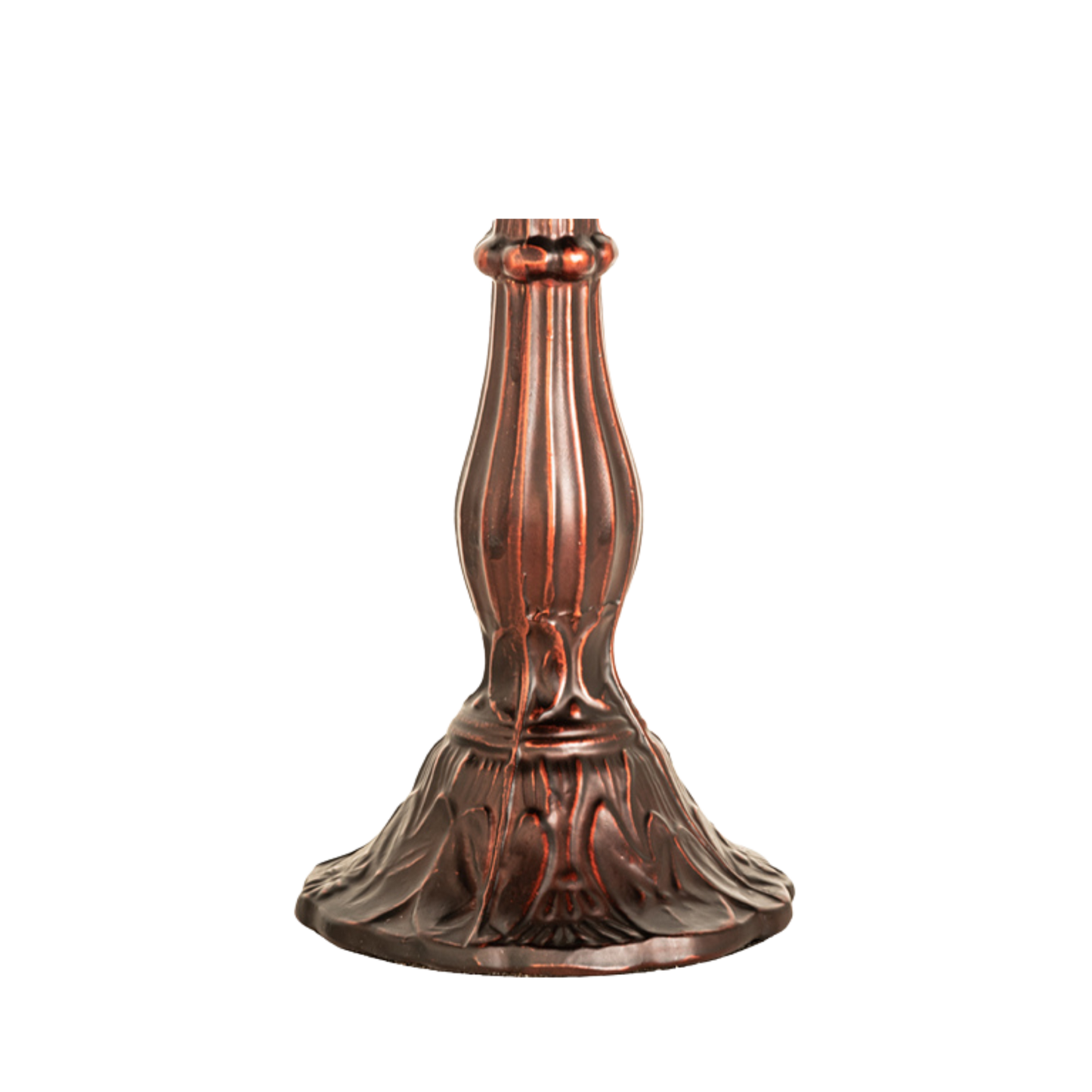 13-inch small tiffany lamp baroque. Close up of base. 