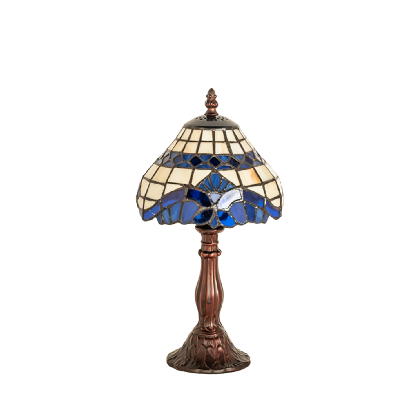 13-inch small tiffany lamp baroque. Lamp light off. 