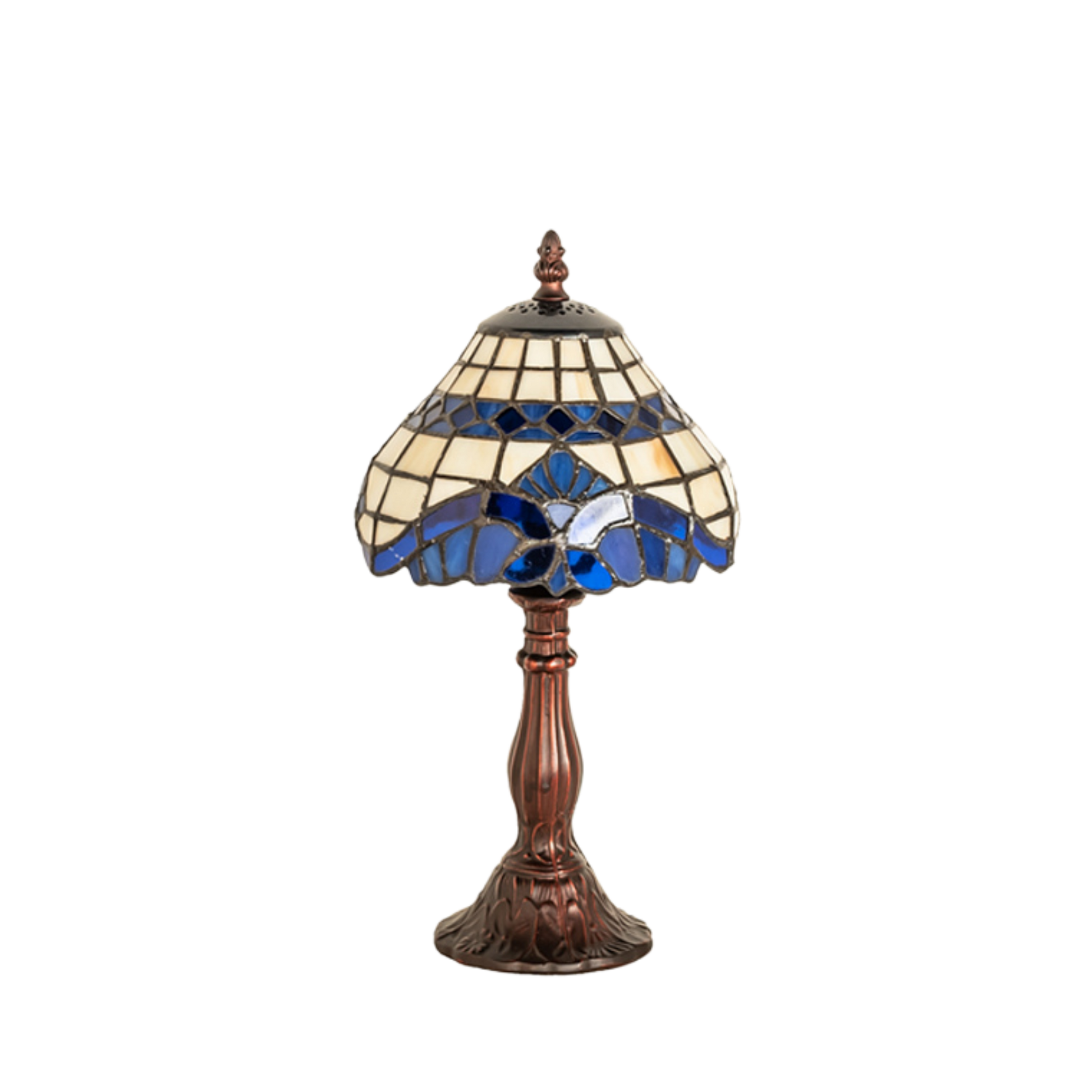13-inch small tiffany lamp baroque. Lamp light off. 