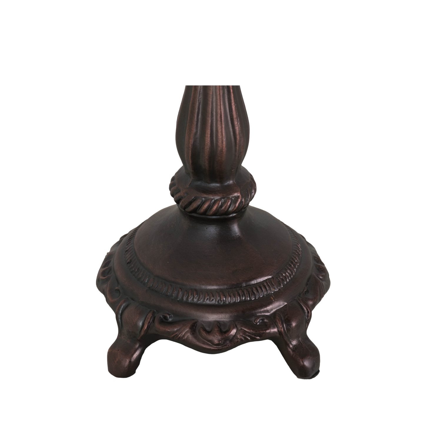 13 Inch Tiffany Wisteria Lamp. Close up of lamp base. 