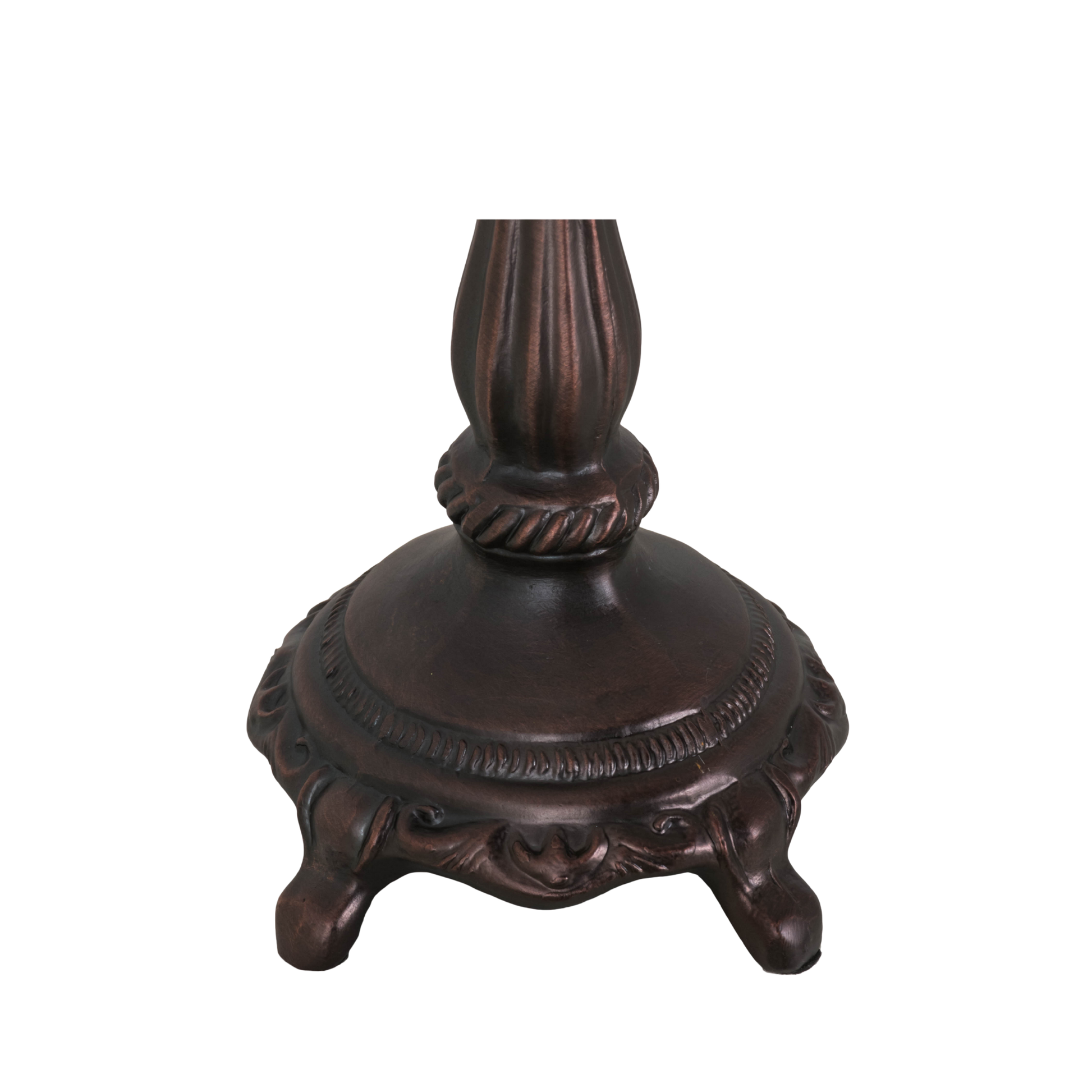 13 Inch Tiffany Wisteria Lamp. Close up of lamp base. 