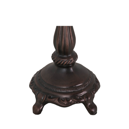 13 Inch Tiffany Wisteria Lamp. Close up of lamp base. 