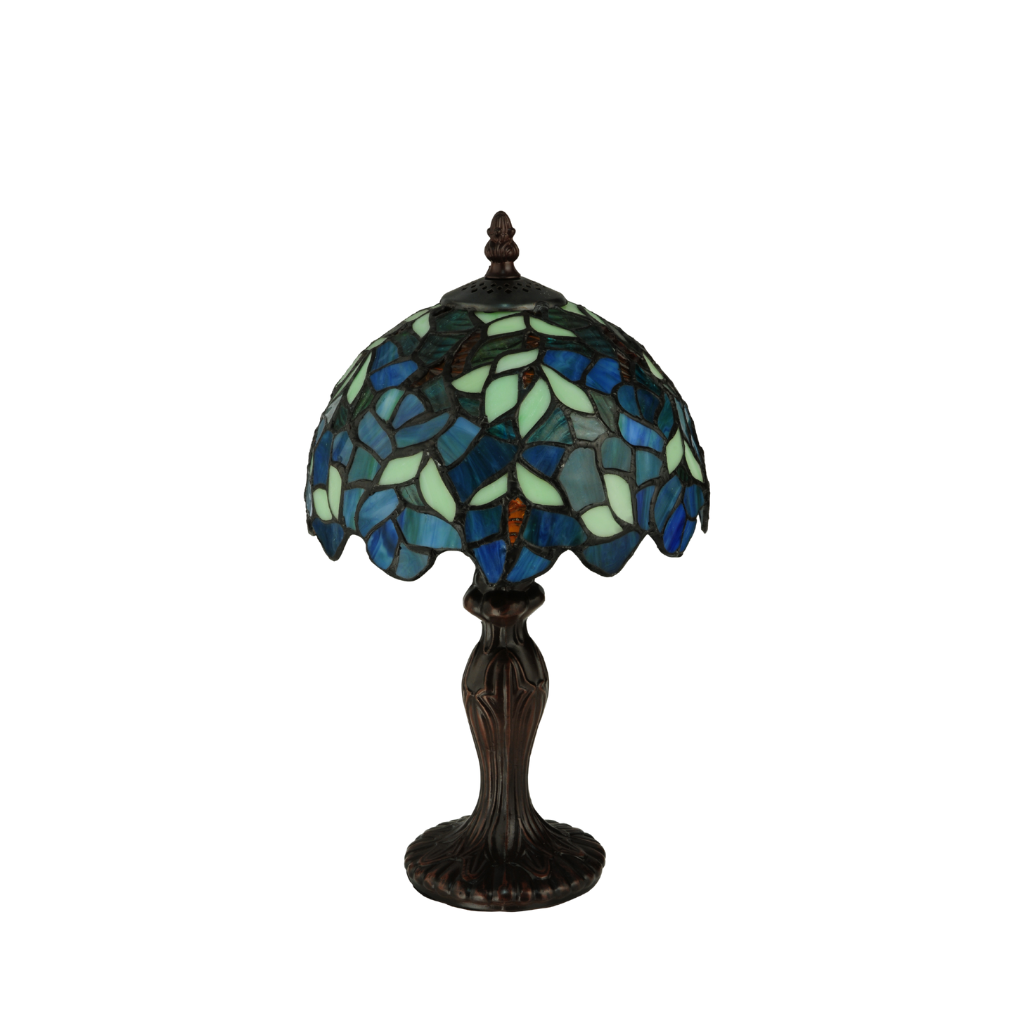 14 inch tiffany wisteria lamp nightfall. Lamp light off. 