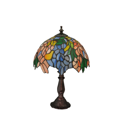15-inch Tiffany Flower Lamp Laburnum Accent by Meyda Tiffany with lights off