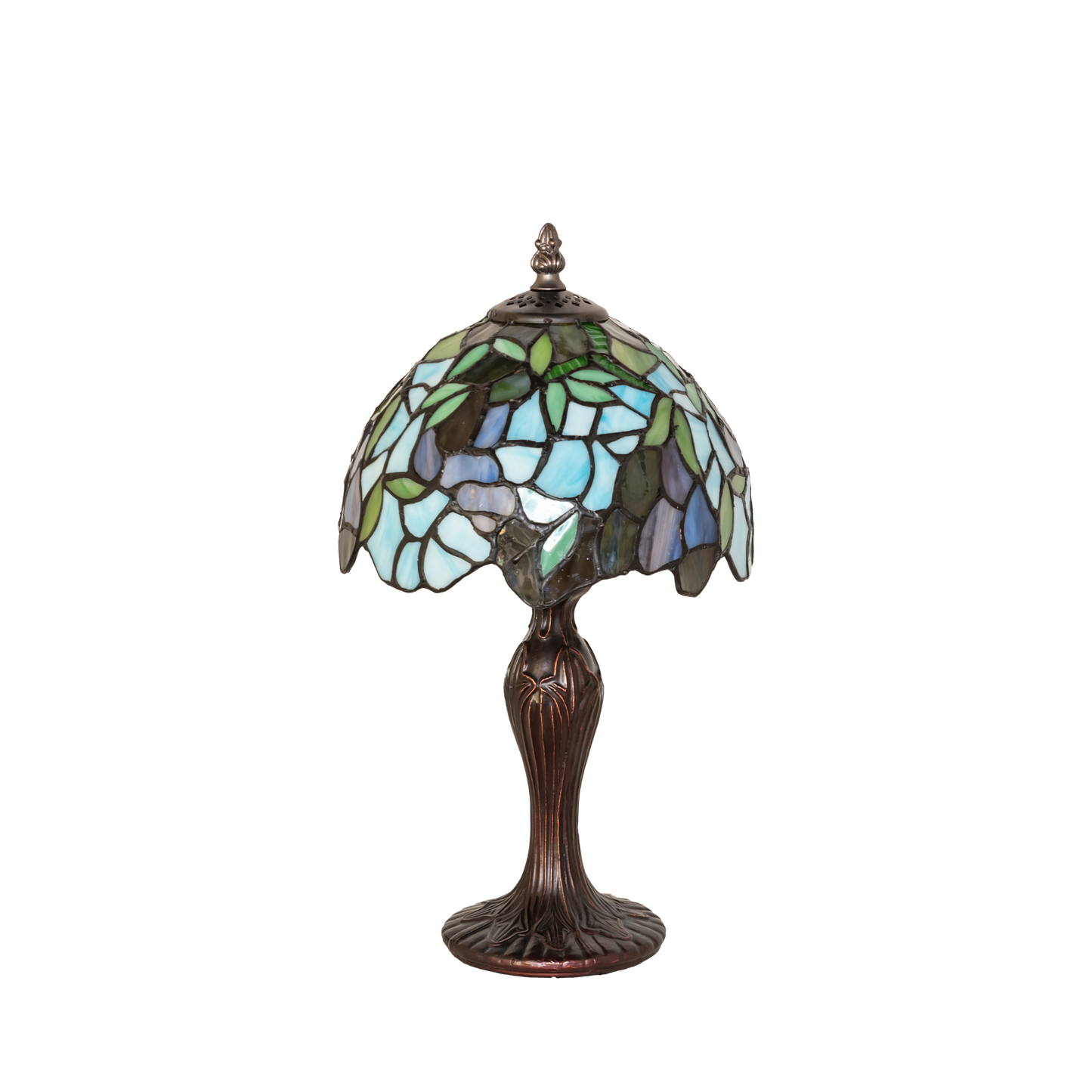 15inch Tiffany Wisteria Lamp Mini by Meyda. lamp light off