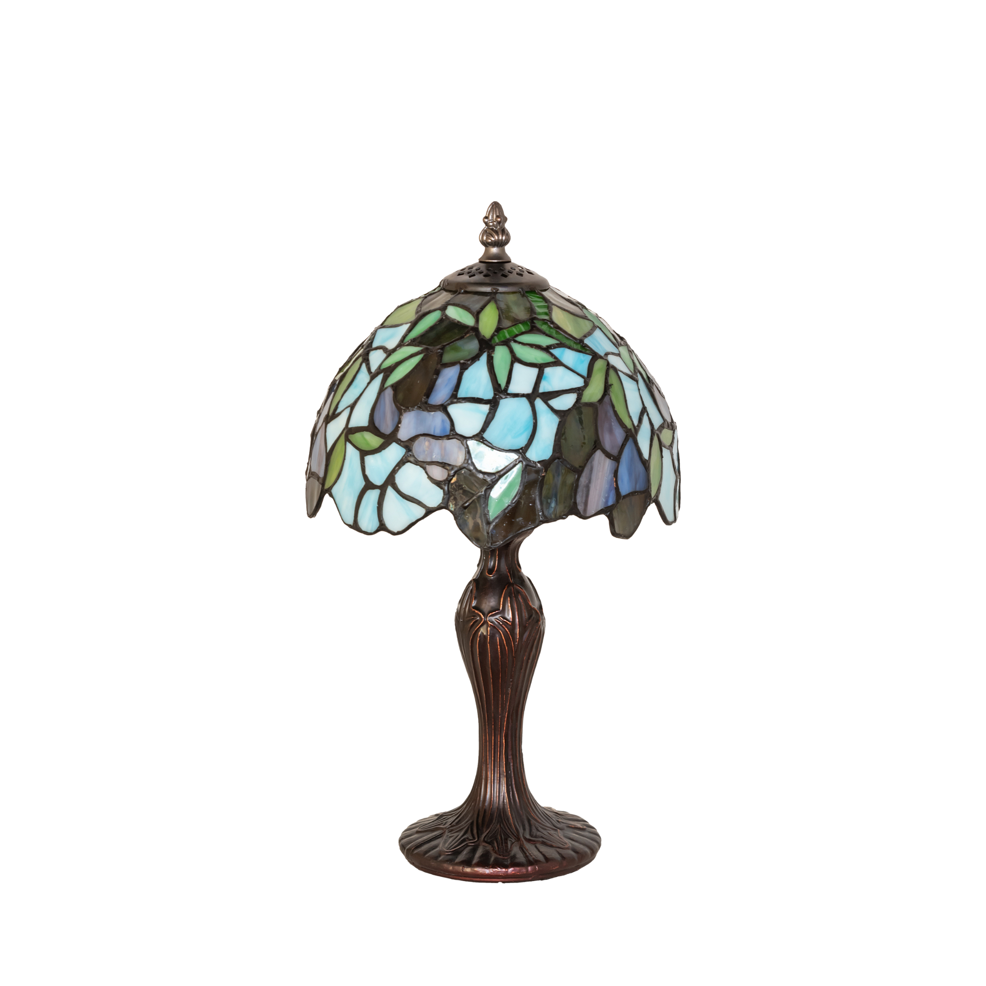 15inch Tiffany Wisteria Lamp Mini by Meyda. lamp light off