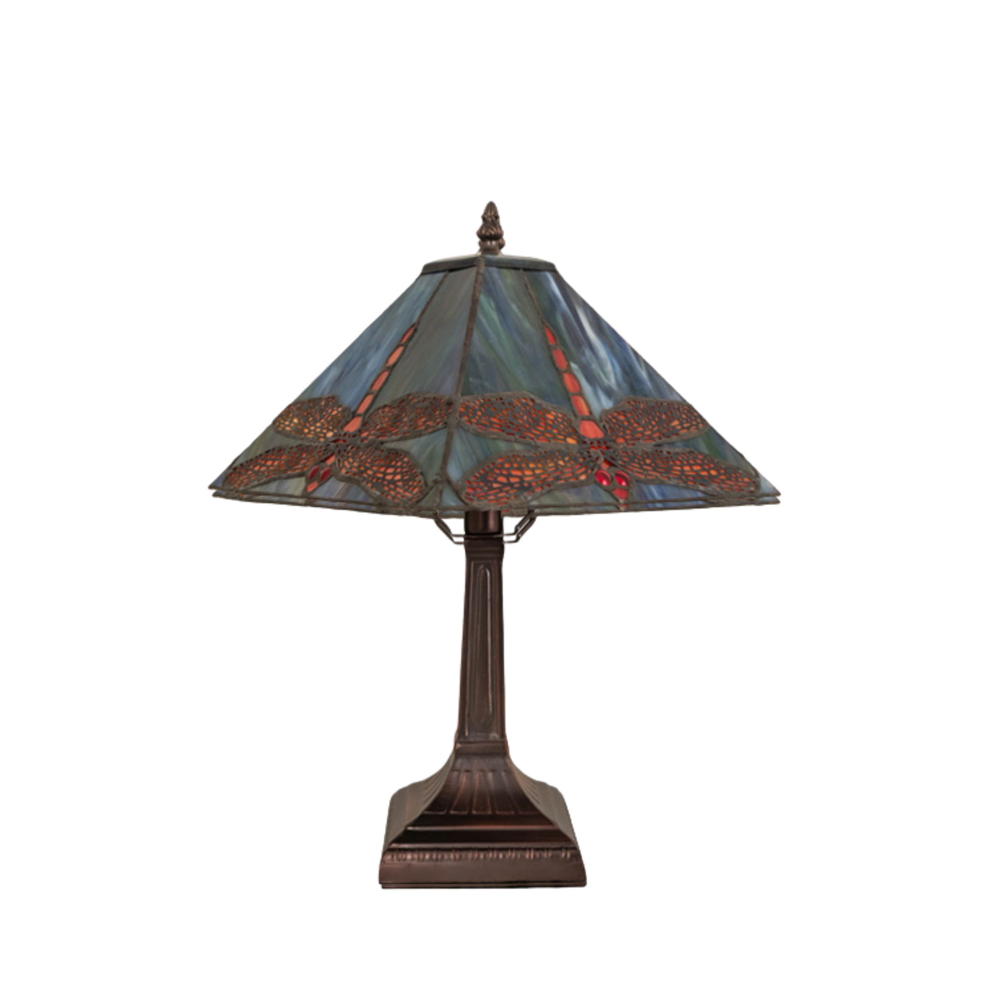 15.5-inch Dragonfly Tiffany Light Prairie Accent light off