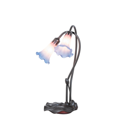 16-inch small tiffany lamp pink blue pond lily