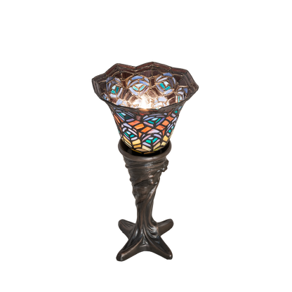 16 inch small tiffany lamp peacock. Top view. 