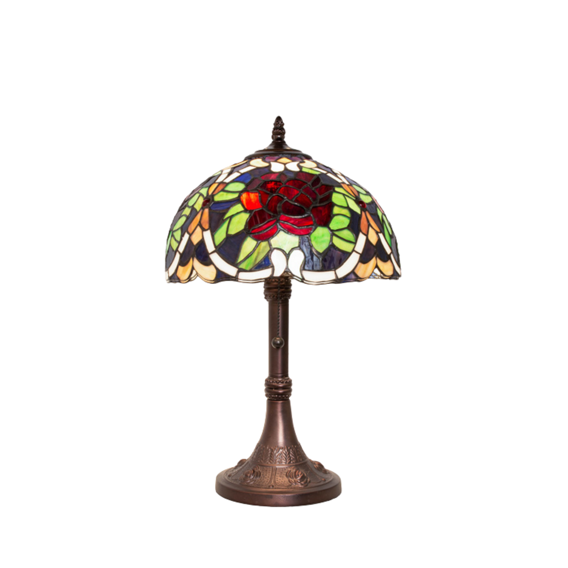 17-inch Rose Tiffany Lamp Renaissance Accent by Meyda Lighting