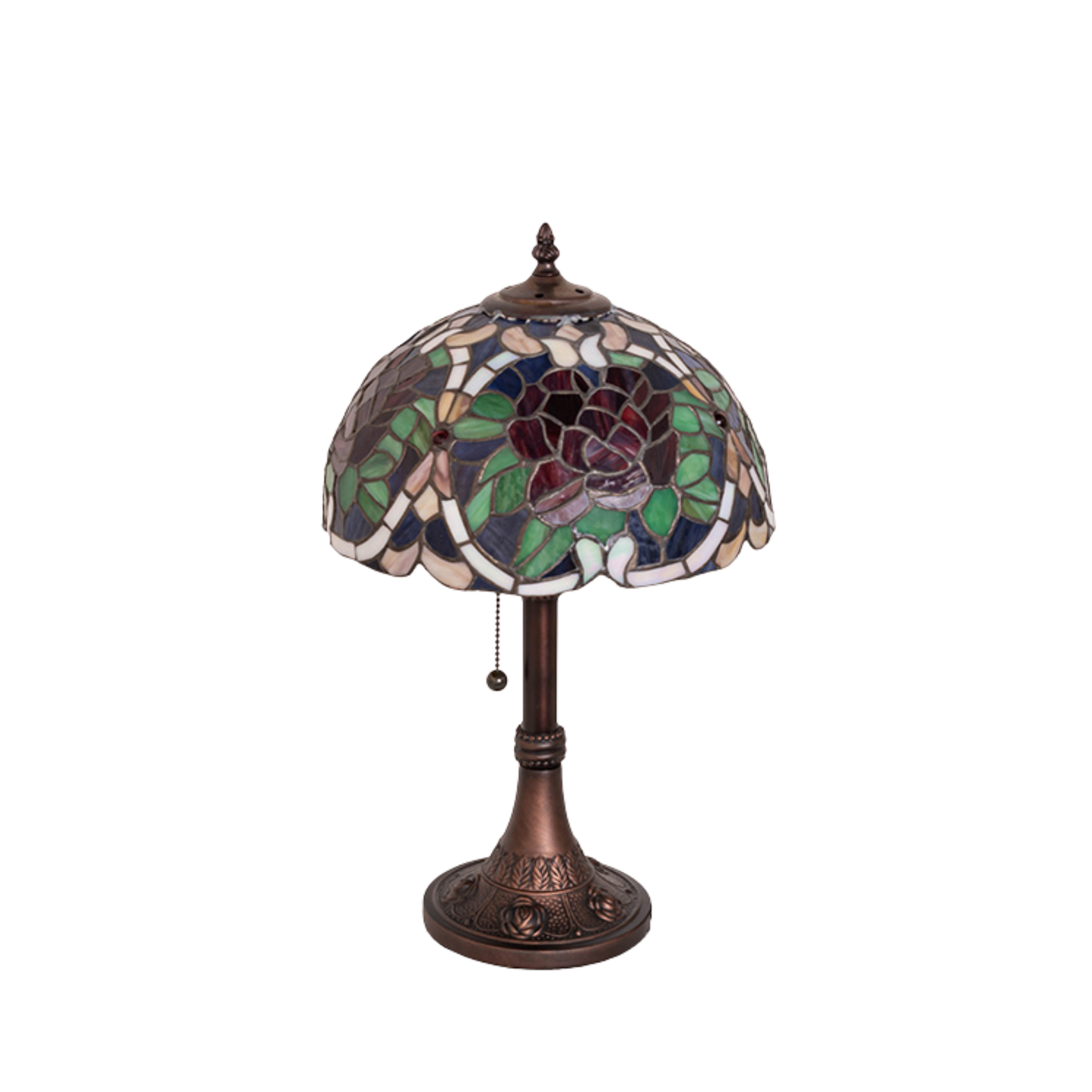 17-inch Rose Tiffany Lamp Renaissance Accent light off