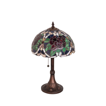 17-inch Rose Tiffany Lamp Renaissance Accent light off