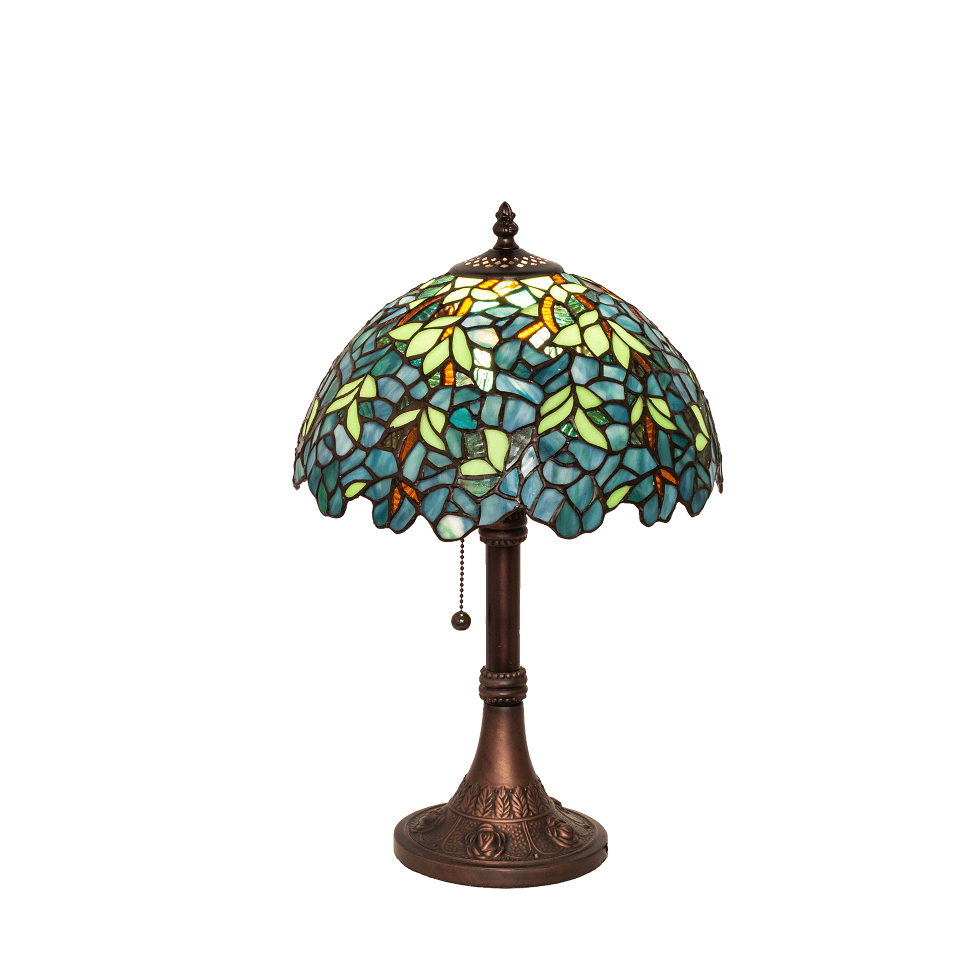 17-inch_Tiffany Table Lamp Wisteria Nightfall