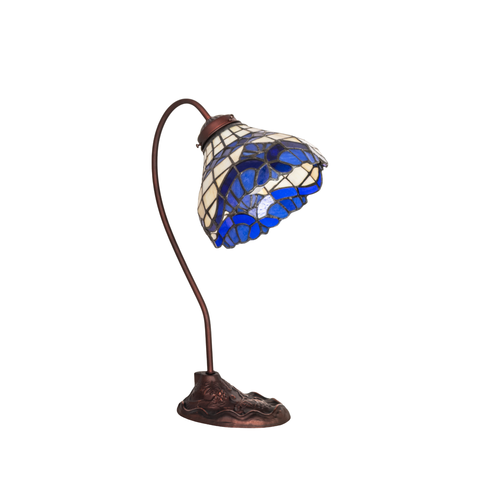 18-inch tiffany desk lamp baroque. Lamp light off. 