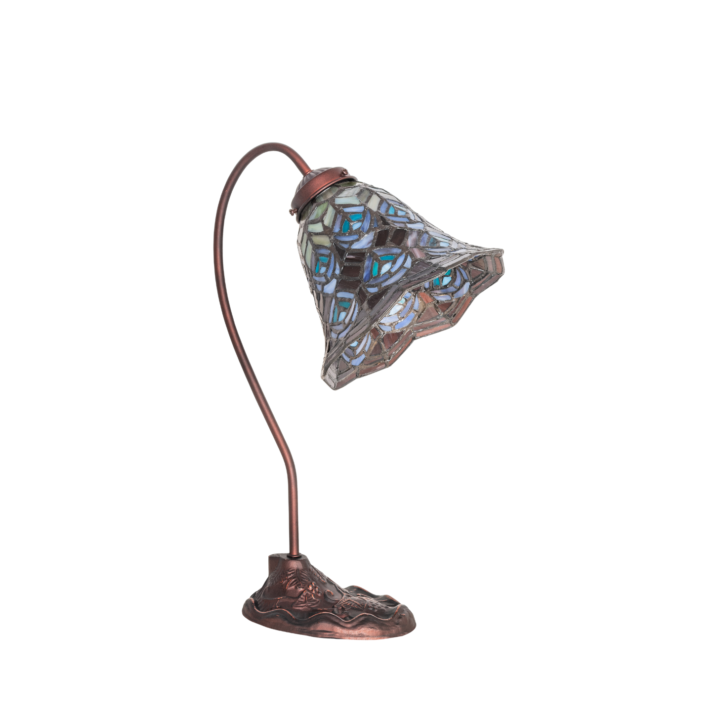 18-inch tiffany desk lamp peacock. Lamp light off. 
