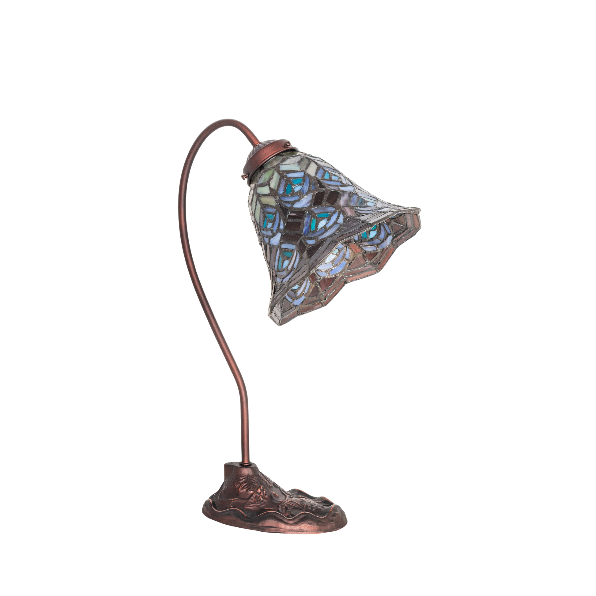 18-inch tiffany desk lamp peacock. Lamp light off. 