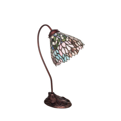 18-inch tiffany desk lamp wisteria. Lamp light off. 