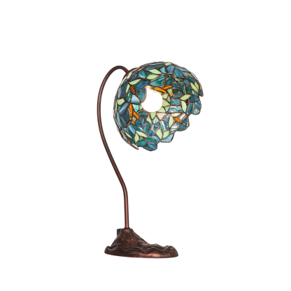 18-inch tiffany desk lamp wisteria nightfall. Upward view. 