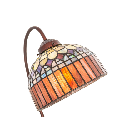 18 inch tiffany desk lamp candice. Close up of glass shade. 