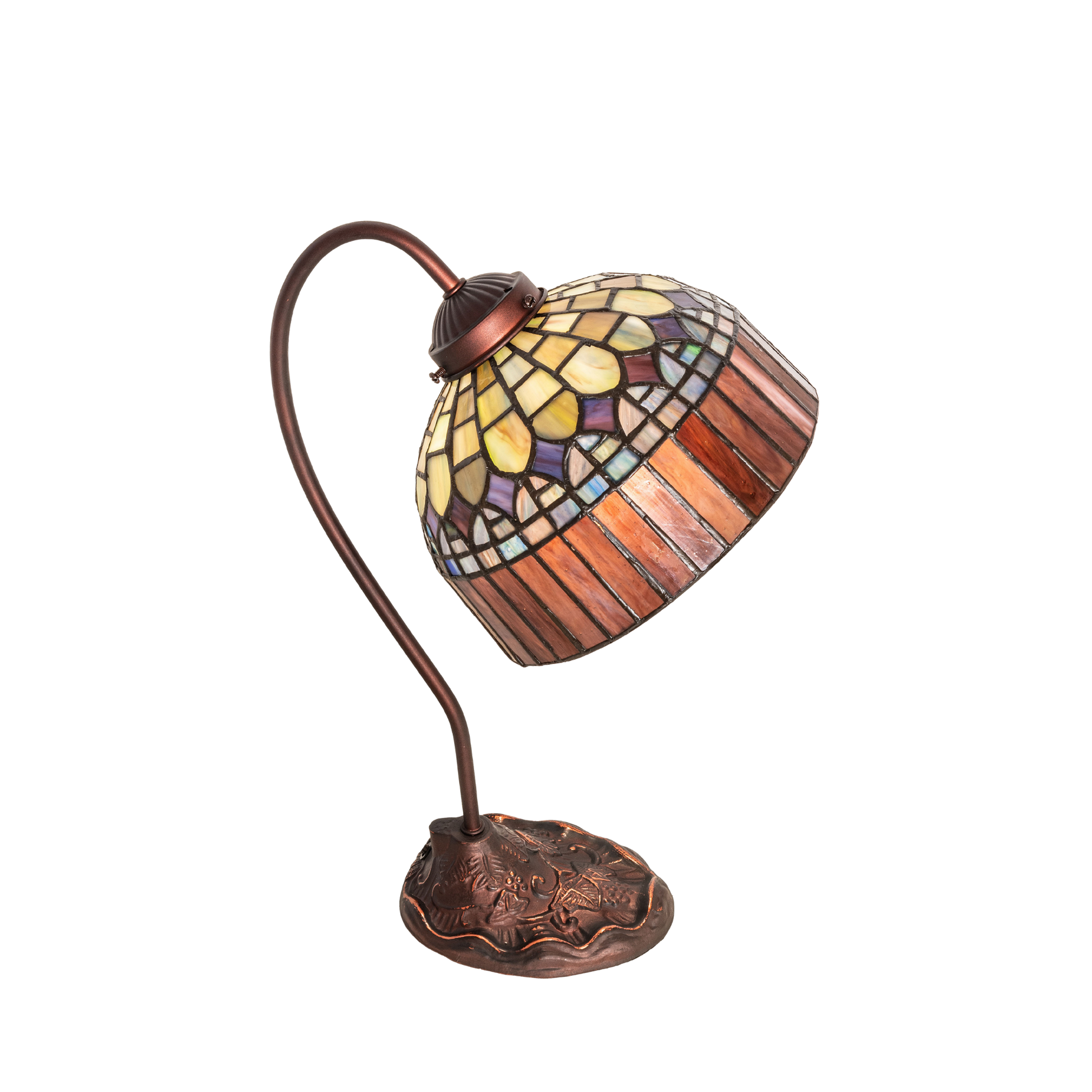 18 inch tiffany desk lamp candice. Top down view. 