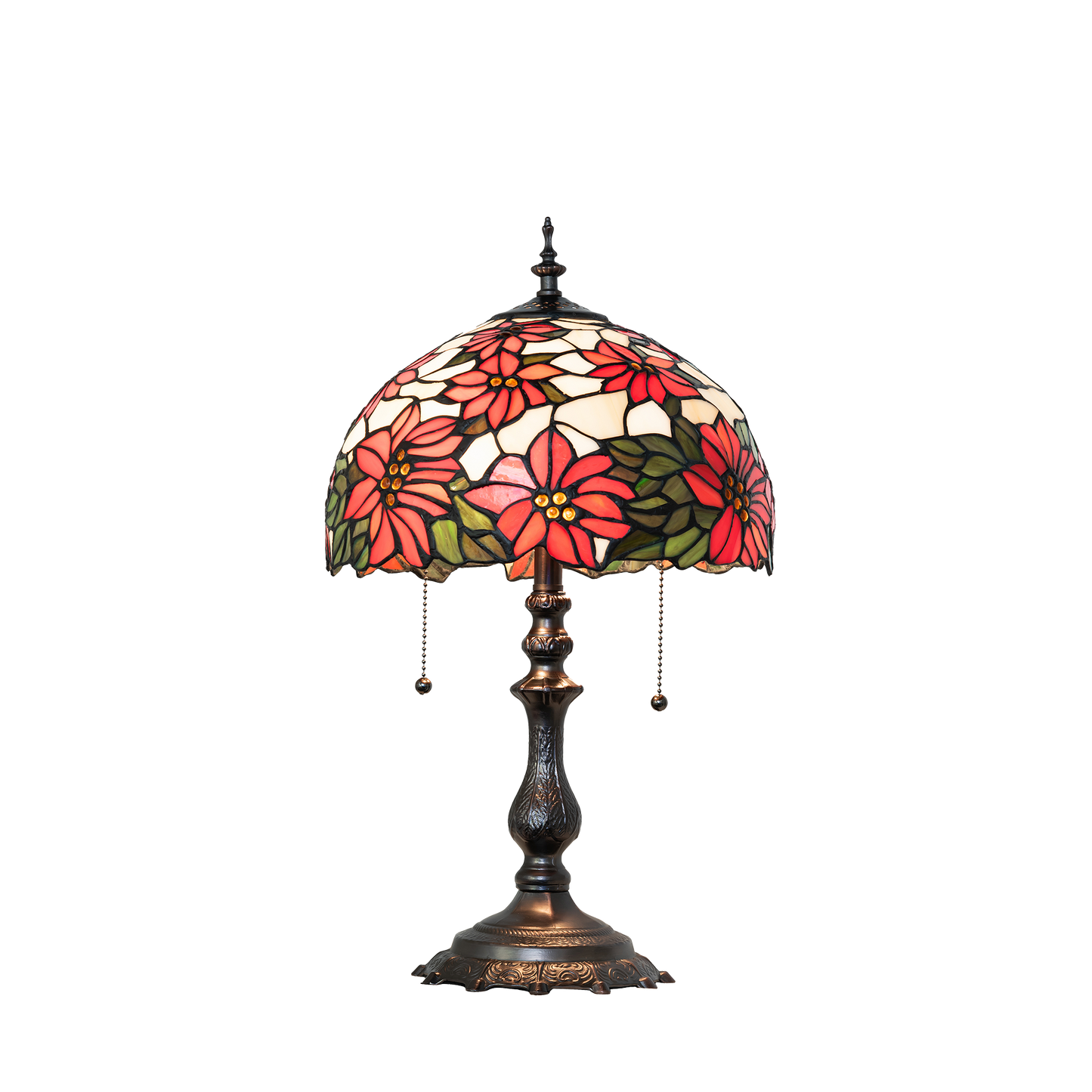 20-inch Tiffany Table Lamp Poinsettia