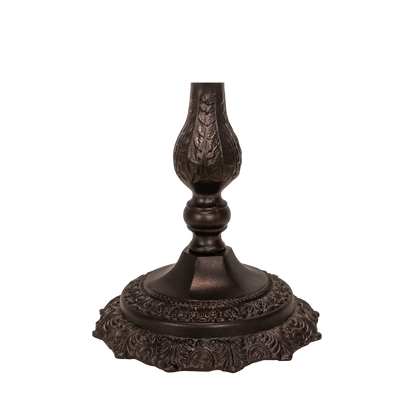 20-inch Tiffany Table Lamp Poinsettia. Close up of base. 