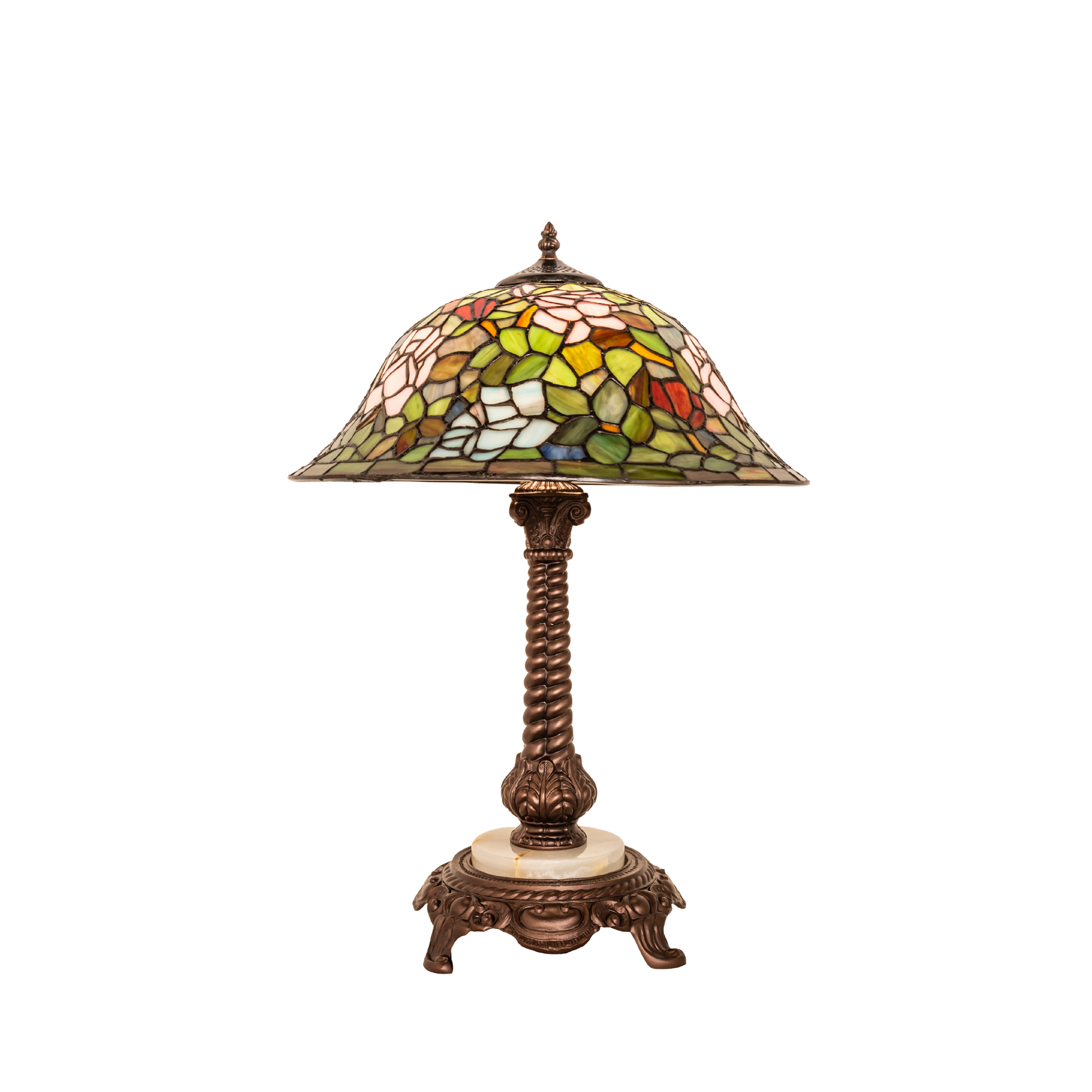 23-inch Tabletop Tiffany Lamp Rosebush by Meyda Lighting