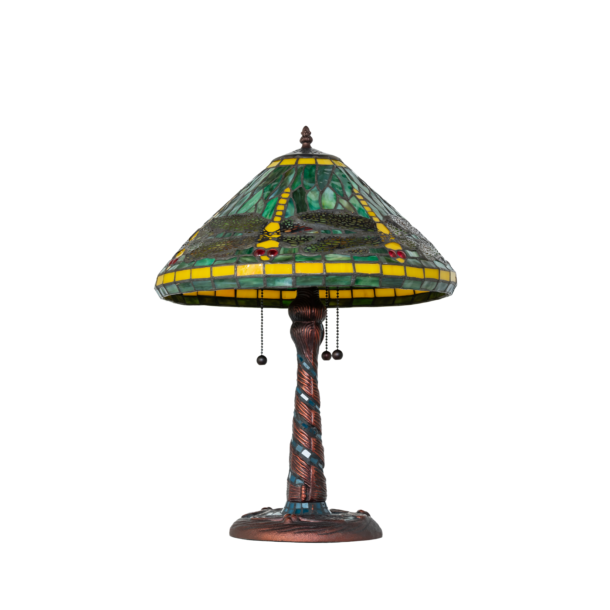 23-inch Tiffany Table Lamp Dragonfly lights off