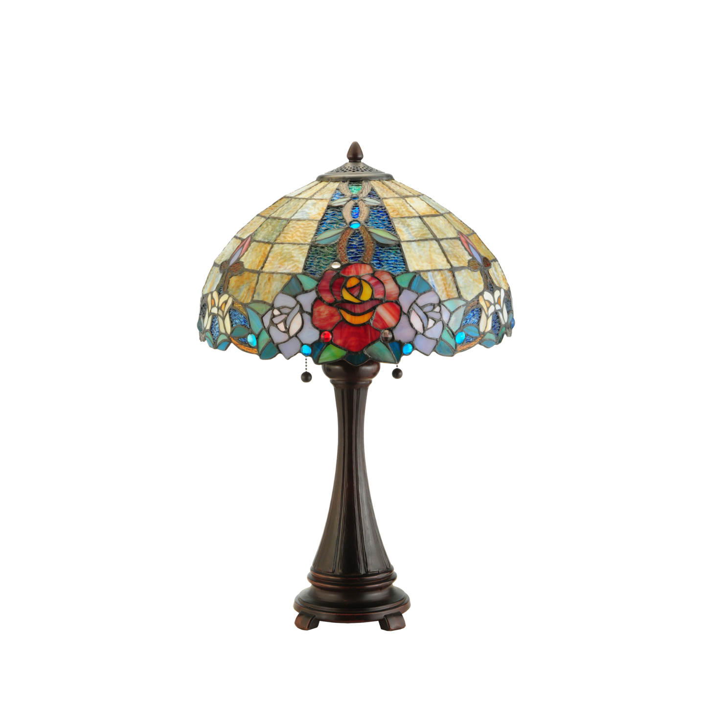 25-inch tabletop tiffany lamp Rose Vine lights off