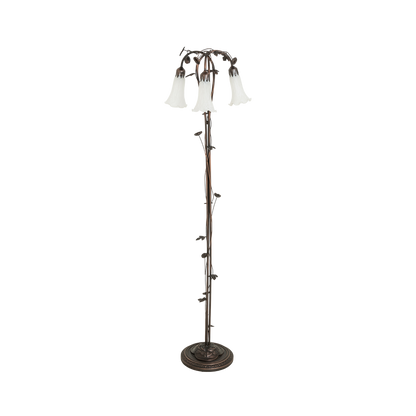 58-inch Tiffany Floor Lamp White Pond Lily by Meyda Lighting