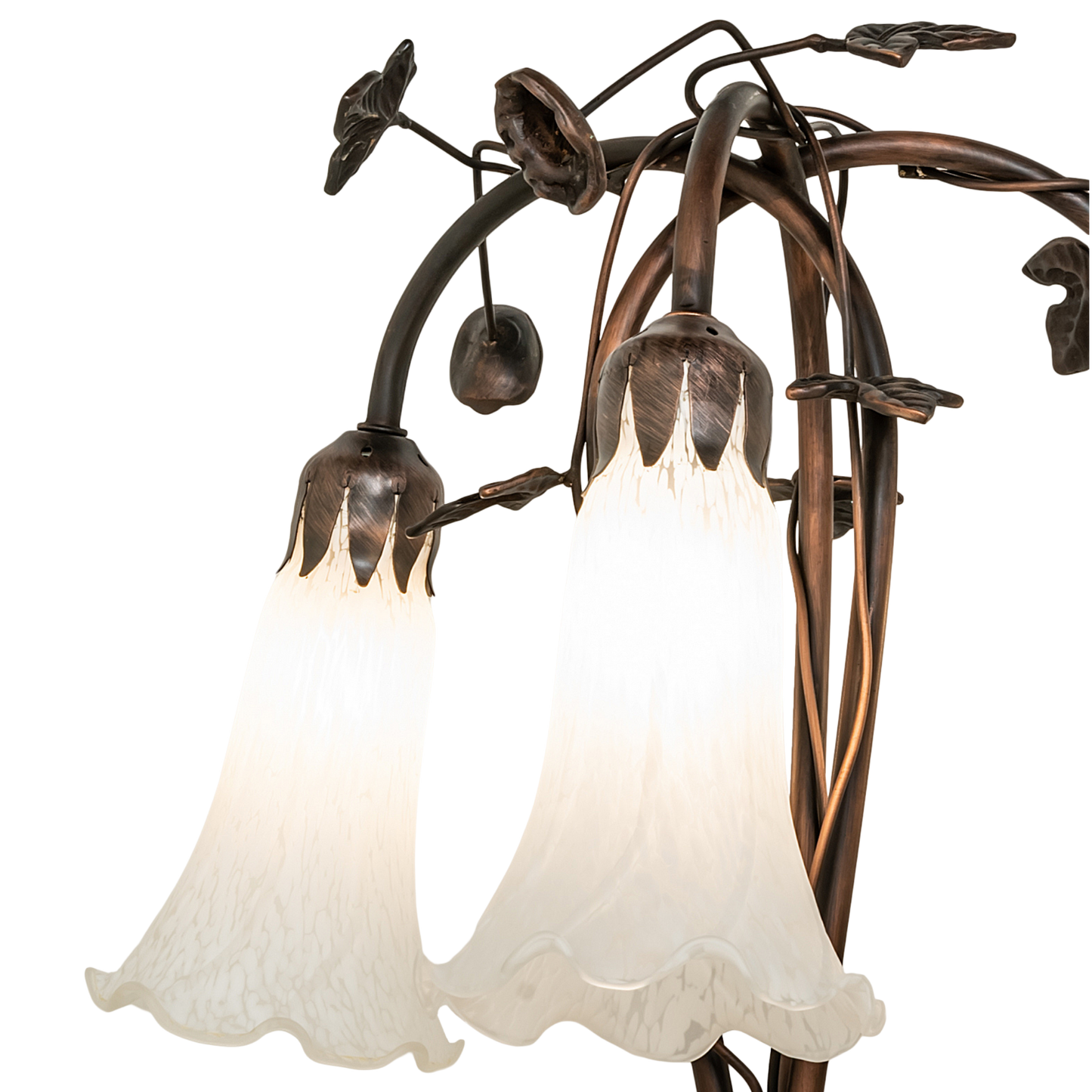 58-inch Tiffany Floor Lamp White Pond Lily by Meyda Lighting