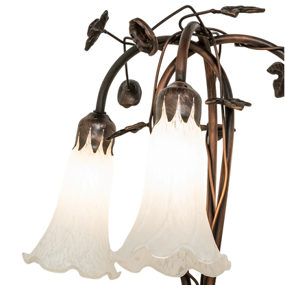 58-inch Tiffany Floor Lamp White Pond Lily by Meyda Lighting
