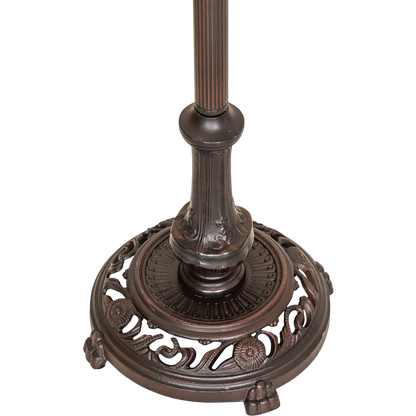 60.5-inch Tiffany floor lamp dragonfly lamp bridge arm. Close up of base