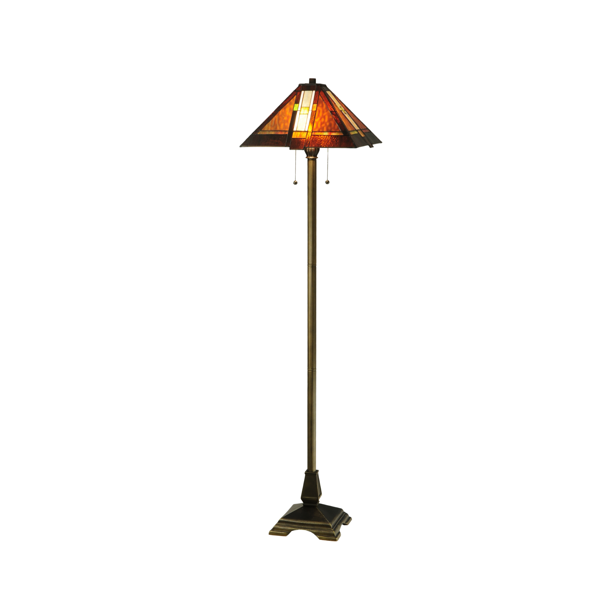 61-inch Mission Style Stained Glass Lamp Montana Mission Floor Lamp by Meyda Lighting