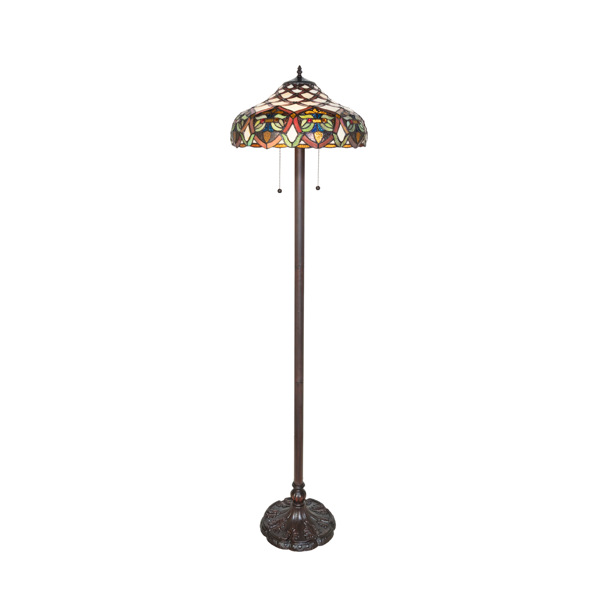 61-inch Tiffany Stained Glass Floor Lamp Franco by Meyda Lighting