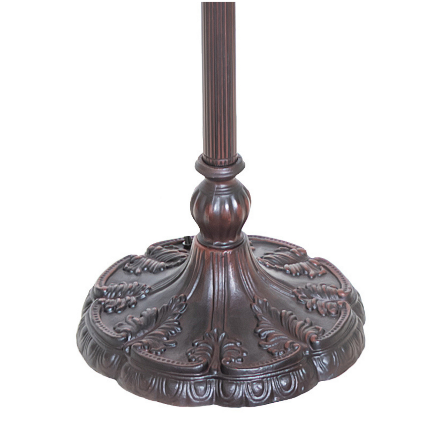 61-inch Tiffany Stained Glass Floor Lamp Franco by Meyda Lighting. Close up of base. 