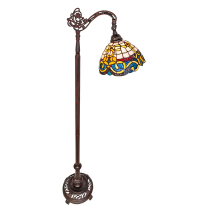 63-inch Tiffany Style Floor amp Saturday Morning Bridge Arm by Meyda Lighting. Top Down view. 