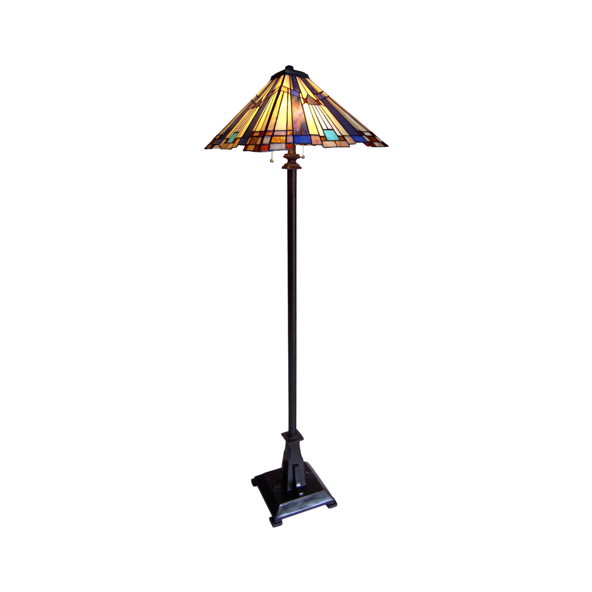 63-inch Tiffany Glass Floor Lamp Flare Mission by Chloe Lighting