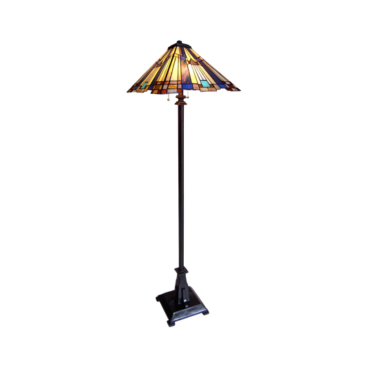 63-inch Tiffany Glass Floor Lamp Flare Mission by Chloe Lighting