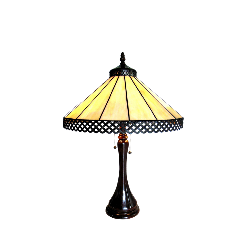23-inch Tiffany Glass Table Lamp Mila Mission by Chloe Lighting