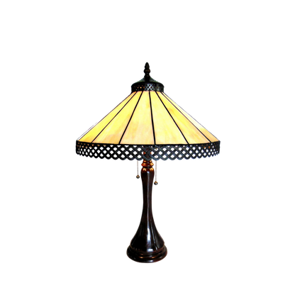 23-inch Tiffany Glass Table Lamp Mila Mission by Chloe Lighting