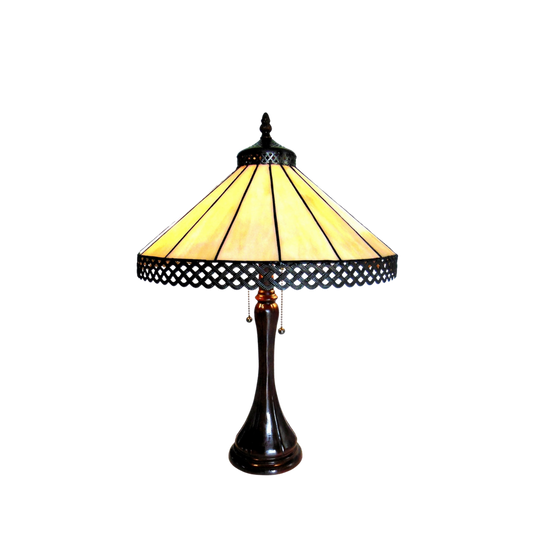 23-inch Tiffany Glass Table Lamp Mila Mission by Chloe Lighting