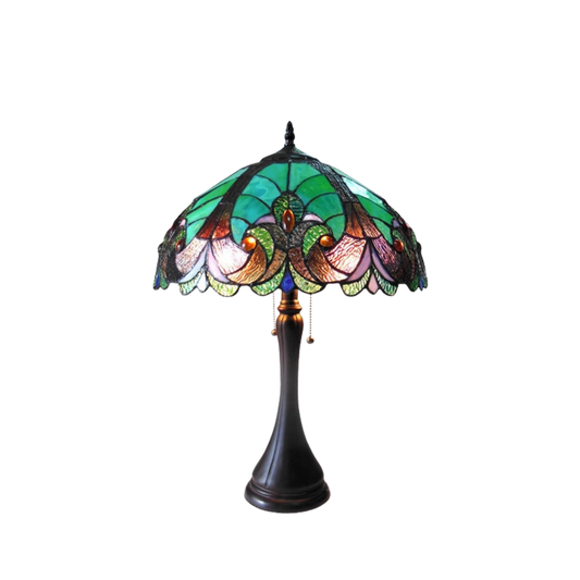 22-inch Tiffany Glass Table Lamp Amor Victorian by Chloe Lighting