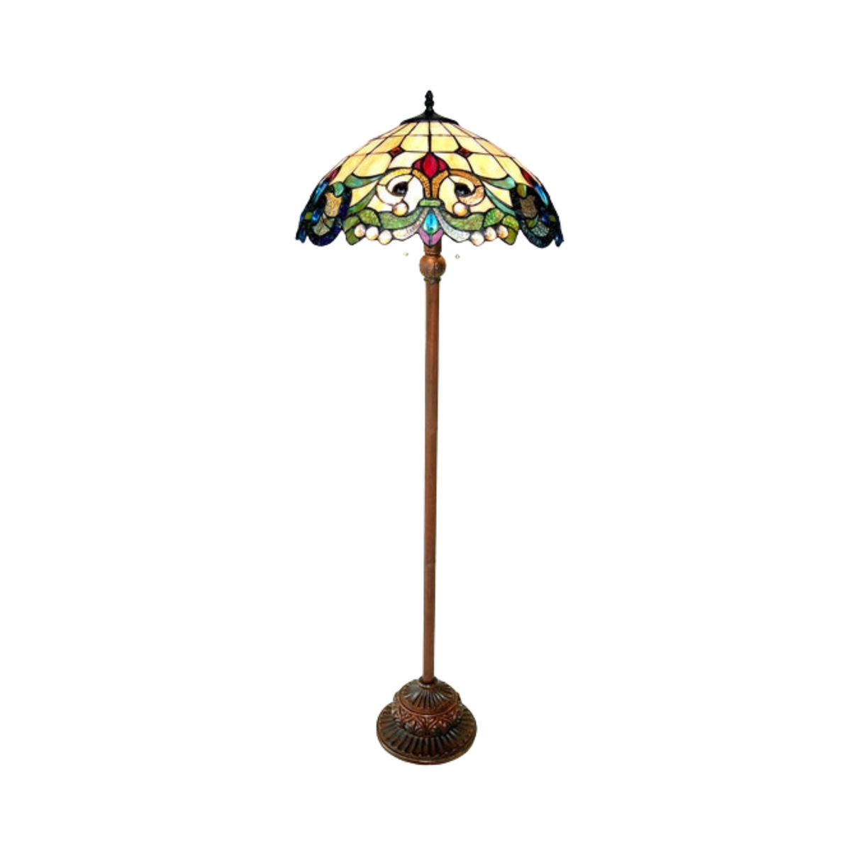 64-inch Tiffany Type Floor Lamp Dulce Victorian by Chloe Lighting