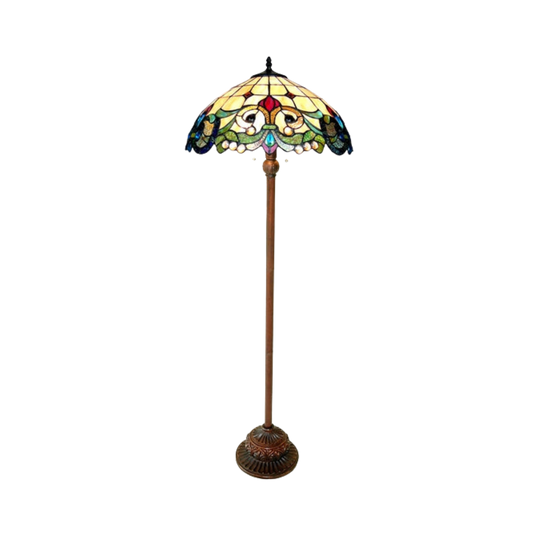 64-inch Tiffany Type Floor Lamp Dulce Victorian by Chloe Lighting