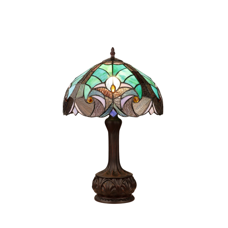 18-inch Tiffany Glass Table Lamp Liaison Victorian by Chloe Lighting